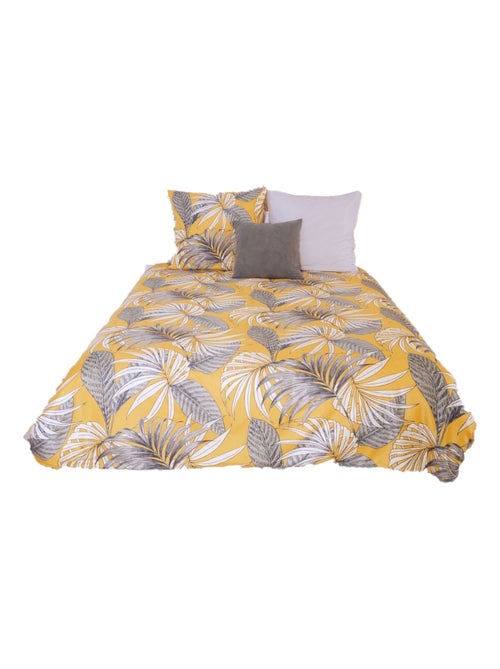 Parure de lit 2 places en microfibre motif tropical ADELANTO - Kiabi