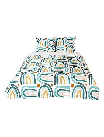 Parure de lit 2 places en microfibre motifs arches ALHAMBRA