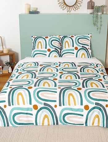 Parure de lit 2 places en microfibre motifs arches ALHAMBRA