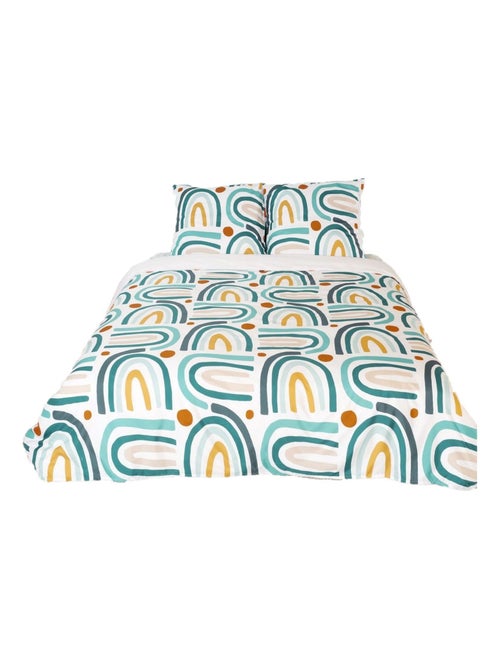 Parure de lit 2 places en microfibre motifs arches ALHAMBRA - Kiabi