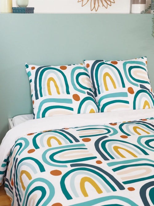 Parure de lit 2 places en microfibre motifs arches ALHAMBRA - Kiabi