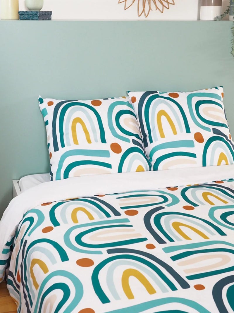 Parure de lit 2 places en microfibre motifs arches ALHAMBRA Multicolore - Kiabi