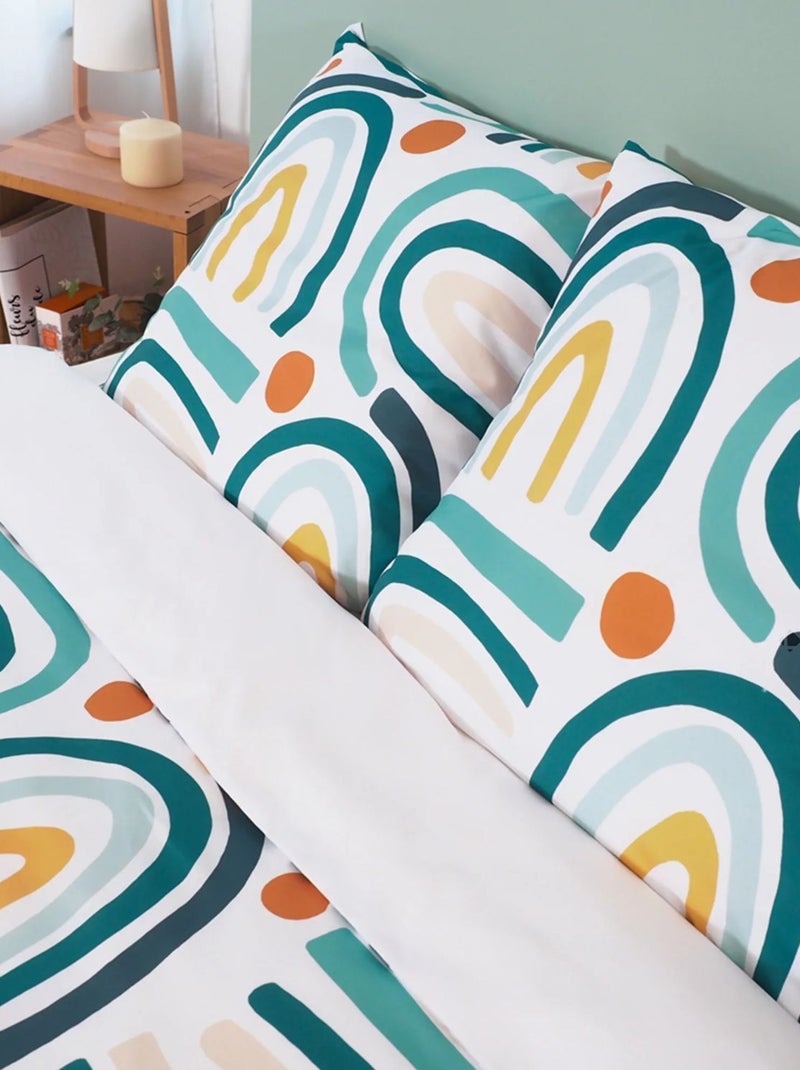 Parure de lit 2 places en microfibre motifs arches ALHAMBRA Multicolore - Kiabi