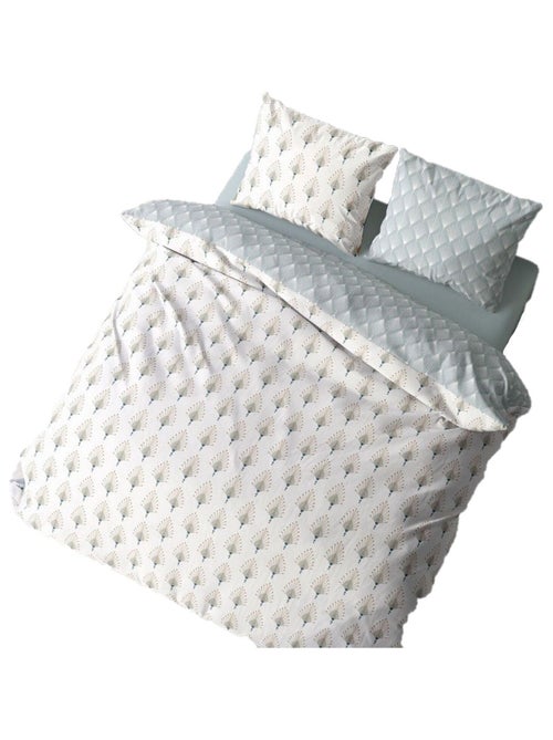 Parure de lit 2 places en microfibre motifs plumes AMADOR - Kiabi