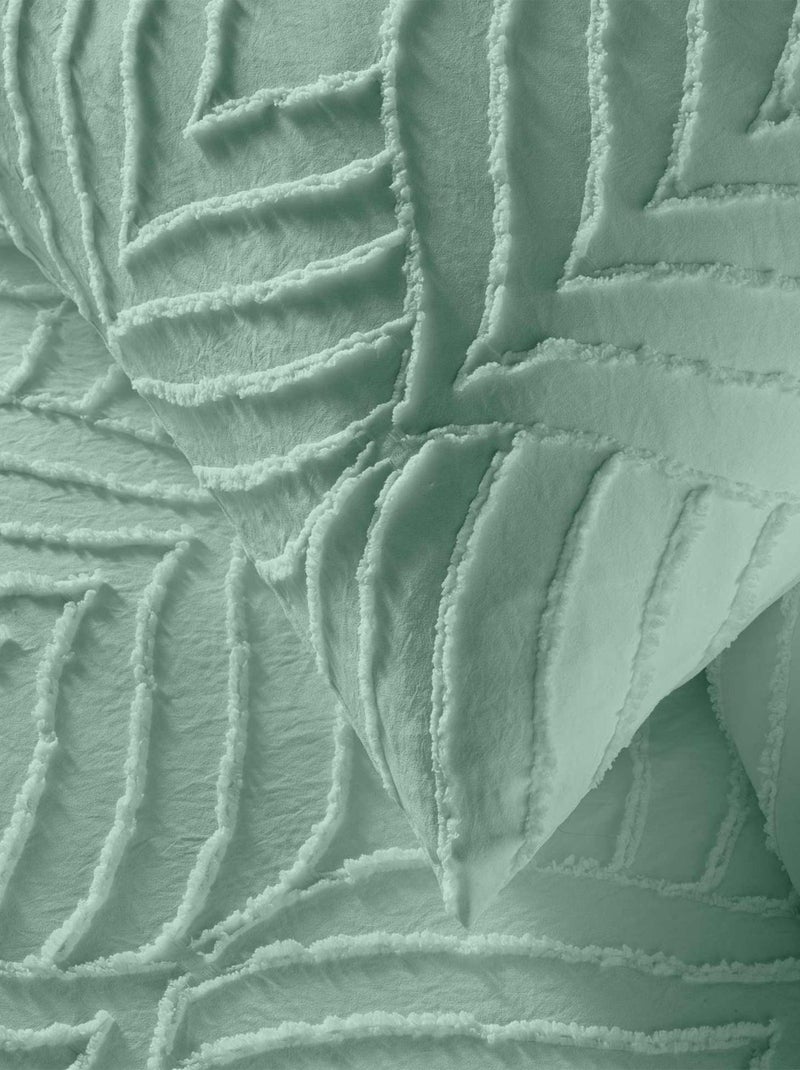 Parure de lit 2 places grand format effet tufté HELTIE Vert - Kiabi