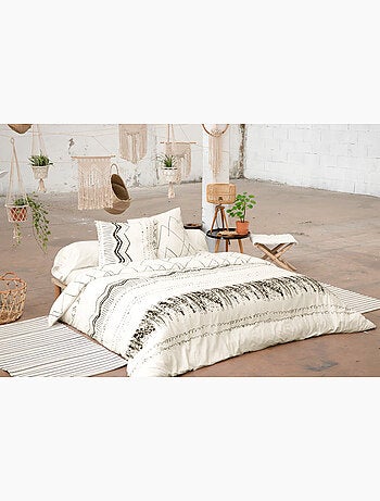 Parure de lit + 2 taies d’oreiller – coton 57 fils – motif berbère