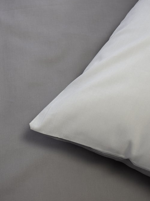 Parure de lit + 2 taies d'oreiller en coton uni 240x220 - 260x240 - Kiabi