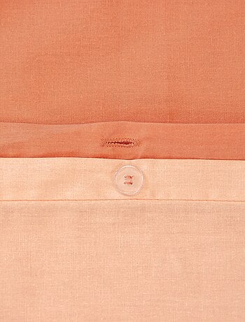 Parure de lit + 2 taies d'oreiller en coton uni 240x220 - 260x240