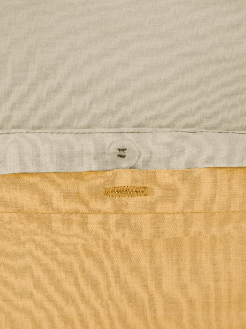 Parure de lit + 2 taies d'oreiller en coton uni 240x220 - 260x240 Orange - Kiabi