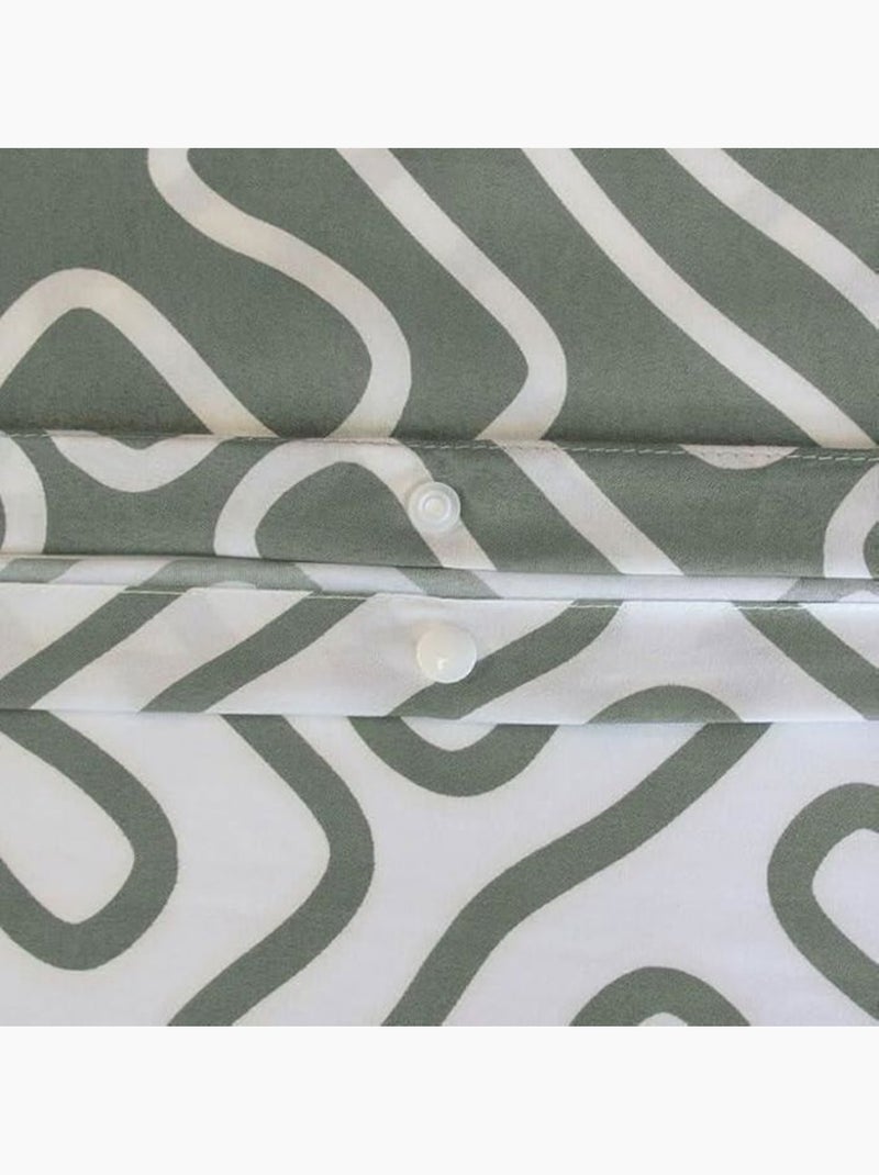 Parure de lit 220x240 cm - cote deco - géométrique gris et blanc - microfibre - réversible - adulte Blanc - Kiabi