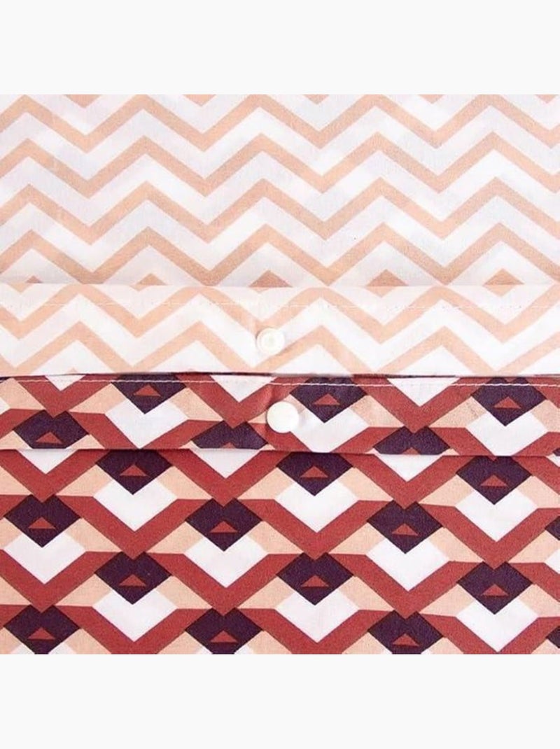 Parure de lit 220x240 cm - cote deco - imprimé géométrique - microfibre - rouge blanc - adulte Rouge - Kiabi