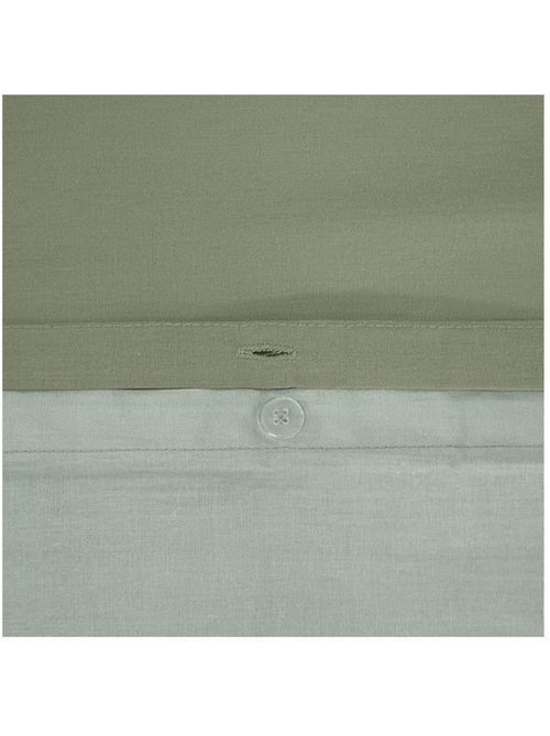 Parure de lit 220x240 cm côté déco 100% coton bicolore vert - housse de couette + 2 taies 63x63 cm - Kiabi Parure de lit 220x240 cm côté déco 100% coton bicolore vert - housse de couette + 2 taies 63x63 cm - Kiabi
