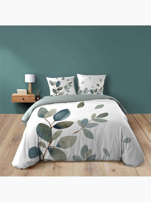 Parure de lit 240 x 220 cm 100% coton 42 fils joyce + drap housse - Kiabi Parure de lit 240 x 220 cm 100% coton 42 fils joyce + drap housse - Kiabi