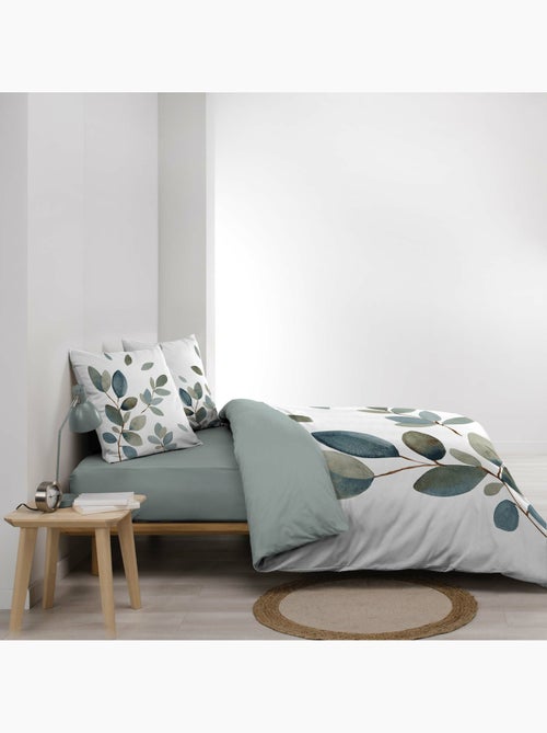 Parure de lit 240 x 220 cm 100% coton 42 fils joyce + drap housse - Kiabi Parure de lit 240 x 220 cm 100% coton 42 fils joyce + drap housse - Kiabi