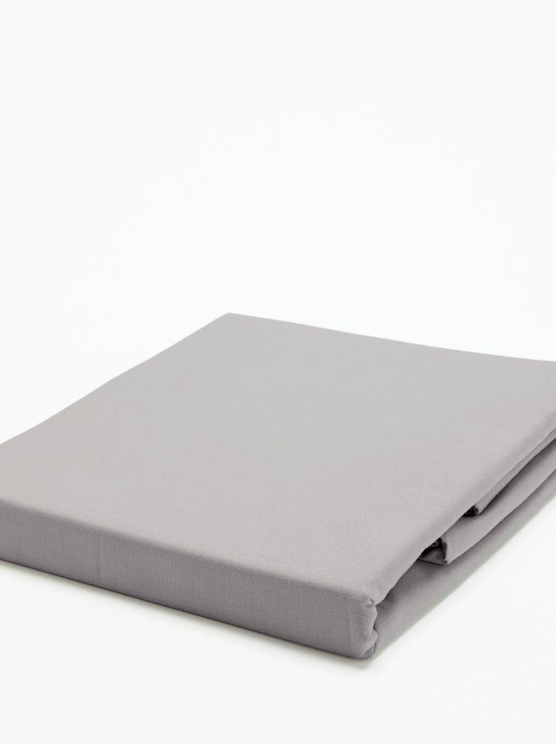 Parure de lit 240 x 220 cm en coton Gris - Kiabi