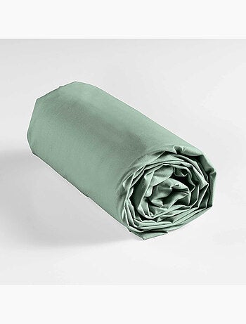Parure de Lit 240 x 220 cm – Réversible + Drap Housse Coton 57 fils Cassia Sauge