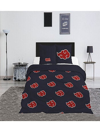 Parure de lit 240x220 cm Naruto symbole Akatsuki