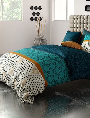 Parure de lit 240x260 cm coton 57 fils - 3 pièces Ada