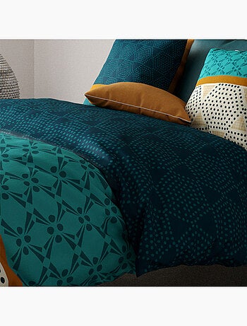 Parure de lit 240x260 cm coton 57 fils - 3 pièces Ada