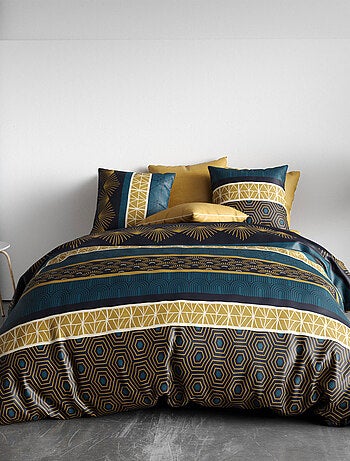 Parure de lit 240x260 cm coton 57 fils - 3 pièces Qoba