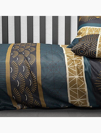 Parure de lit 240x260 cm coton 57 fils - 3 pièces Qoba