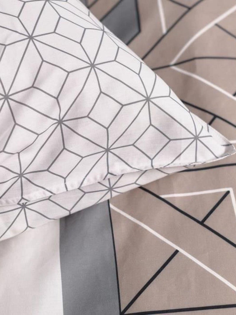 Parure de lit 260 x 240 cm -Beige, Noir et Blanc - TODAY Beige - Kiabi