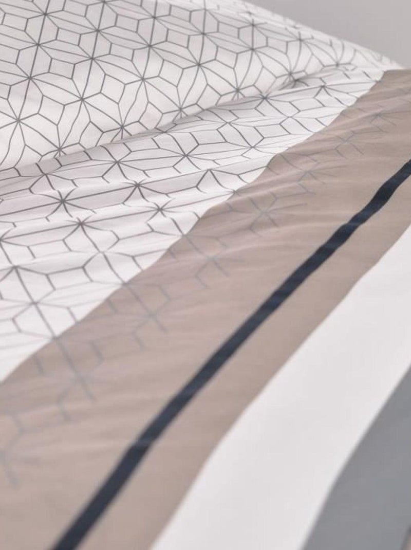 Parure de lit 260 x 240 cm -Beige, Noir et Blanc - TODAY Beige - Kiabi