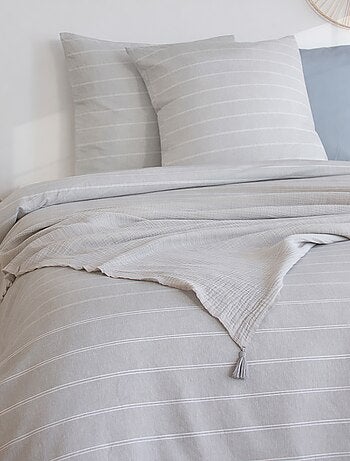 Parure de lit 3 pièces - 1 housse de couette + 2 taies d'oreiller