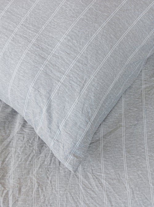 Parure de lit 3 pièces - 1 housse de couette + 2 taies d'oreiller - Kiabi