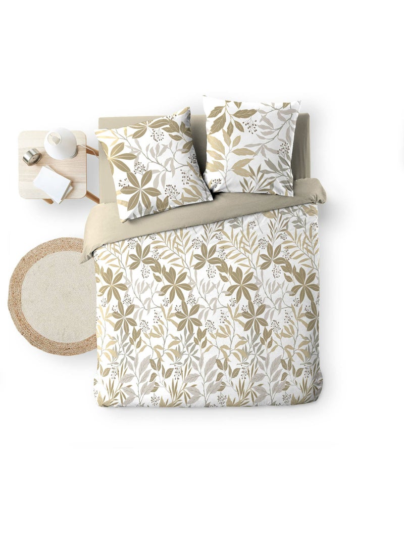 Parure de lit 3 pièces – 100% coton – 42 fils Voltine Miel - Kiabi