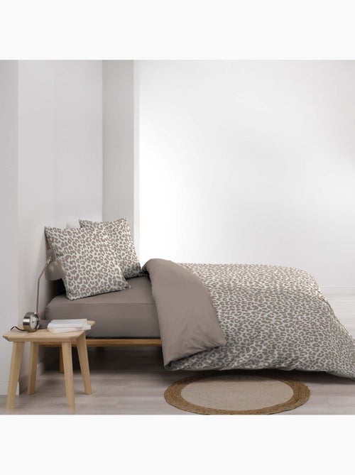 Parure de lit 3 pièces 100 % coton imprimé léopard housse + taies - Kiabi Parure de lit 3 pièces 100 % coton imprimé léopard housse + taies - Kiabi
