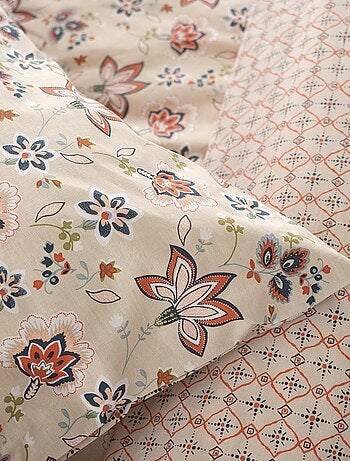 Parure de lit 3 pièces 2 personnes - Housse de couette + 2 taies d'oreiller