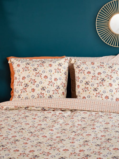 Parure de lit 3 pièces 2 personnes - Housse de couette + 2 taies d'oreiller - Kiabi