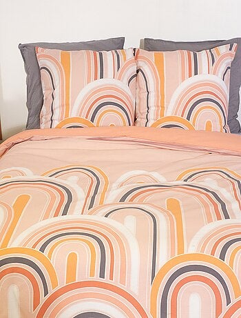 Parure de lit 3 pièces 2 personnes - Housse de couette + 2 taies d'oreiller