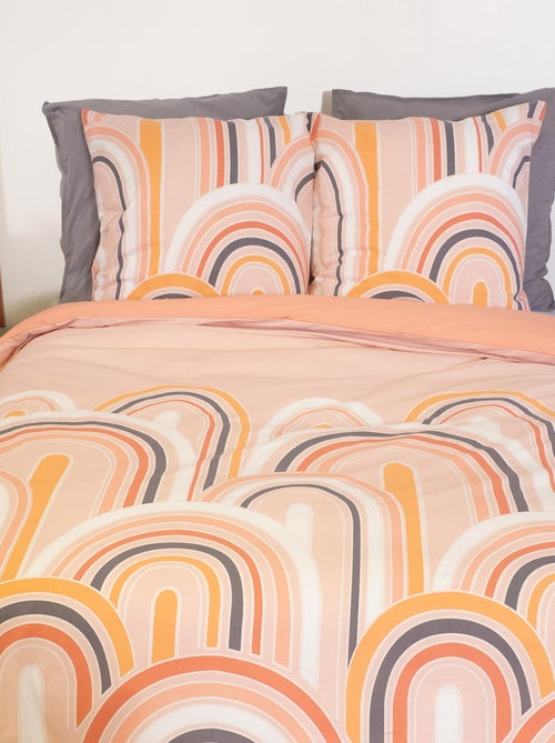 Parure de lit 3 pièces 2 personnes - Housse de couette + 2 taies d'oreiller - Kiabi
