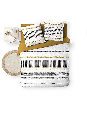 Parure de lit 3 pièces – 240 x 220 cm – 100% coton – 42 fils Chicago