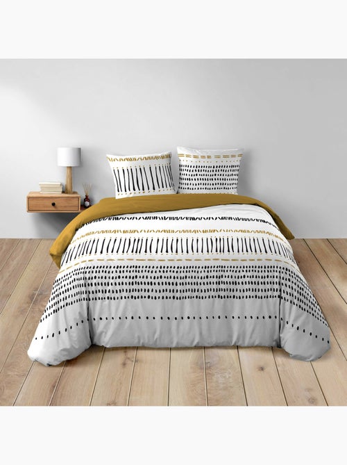 Parure de lit 3 pièces – 240 x 220 cm – 100% coton – 42 fils Chicago - Kiabi Parure de lit 3 pièces – 240 x 220 cm – 100% coton – 42 fils Chicago - Kiabi
