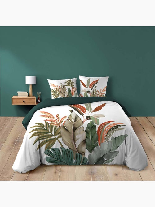 Parure de lit 3 pièces 240 x 220 cm 100% coton 42 fils romy - Kiabi Parure de lit 3 pièces 240 x 220 cm 100% coton 42 fils romy - Kiabi