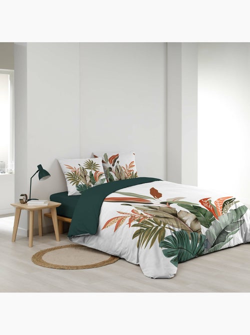 Parure de lit 3 pièces 240 x 220 cm 100% coton 42 fils romy - Kiabi Parure de lit 3 pièces 240 x 220 cm 100% coton 42 fils romy - Kiabi