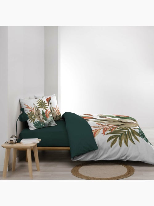 Parure de lit 3 pièces 240 x 220 cm 100% coton 42 fils romy - Kiabi Parure de lit 3 pièces 240 x 220 cm 100% coton 42 fils romy - Kiabi