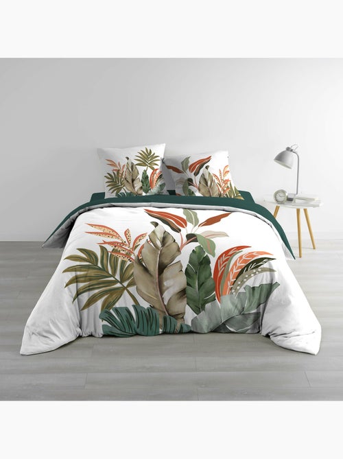 Parure de lit 3 pièces 240 x 220 cm 100% coton 42 fils romy - Kiabi Parure de lit 3 pièces 240 x 220 cm 100% coton 42 fils romy - Kiabi