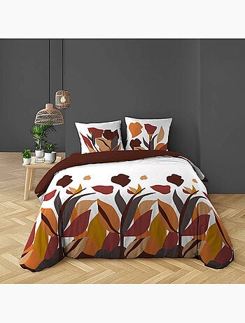 Parure de lit 3 pièces 240 x 220 cm imprimée coton 57 fils paloma