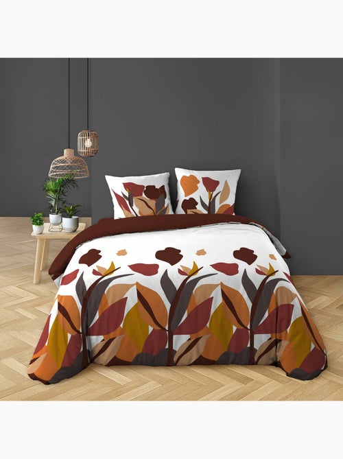 Parure de lit 3 pièces 240 x 220 cm imprimée coton 57 fils paloma - Kiabi Parure de lit 3 pièces 240 x 220 cm imprimée coton 57 fils paloma - Kiabi