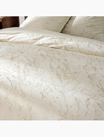 Parure de lit 3 pièces 240 x 220 cm velours imprimé métallisé marius