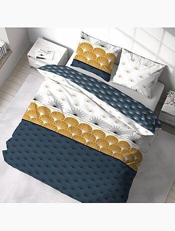 Parure de lit 3 pièces à motifs géométriques