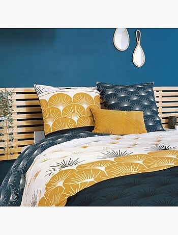 Parure de lit 3 pièces à motifs géométriques