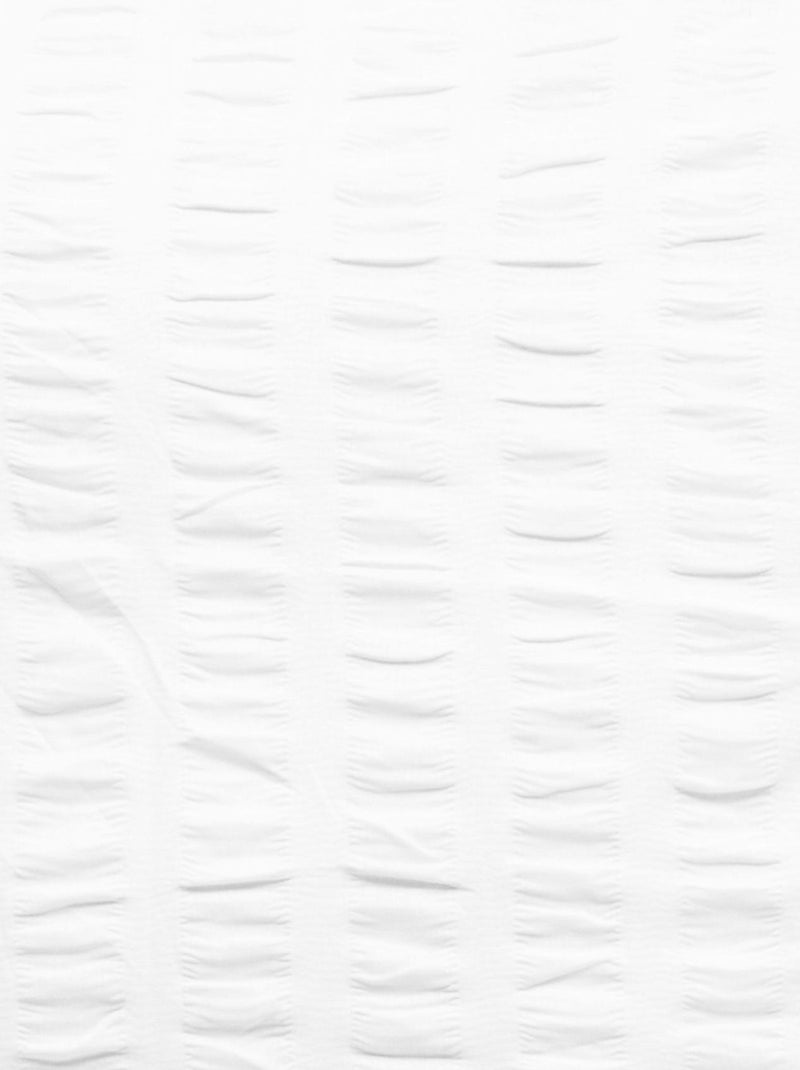 Parure de lit 3 pièces à rayures plissées Blanc - Kiabi