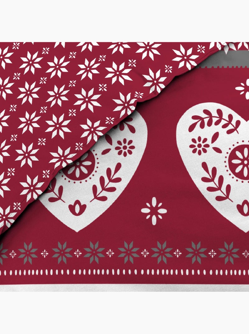 Parure de lit 3 Pièces Alpage Rouge - Kiabi