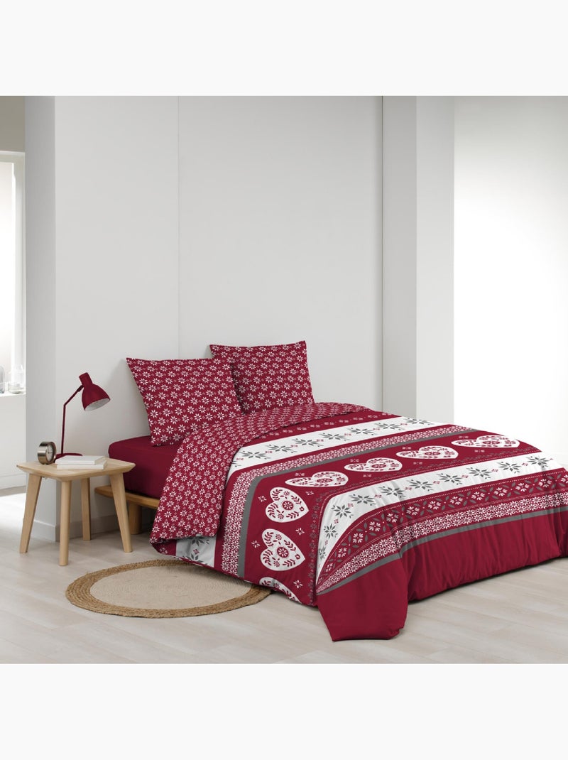 Parure de lit 3 Pièces Alpage Rouge - Kiabi