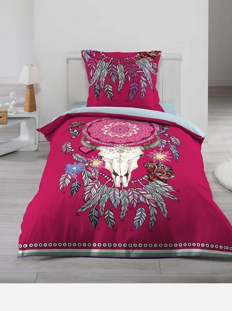 Parure de lit 3 pièces Chenoa Rose - Kiabi